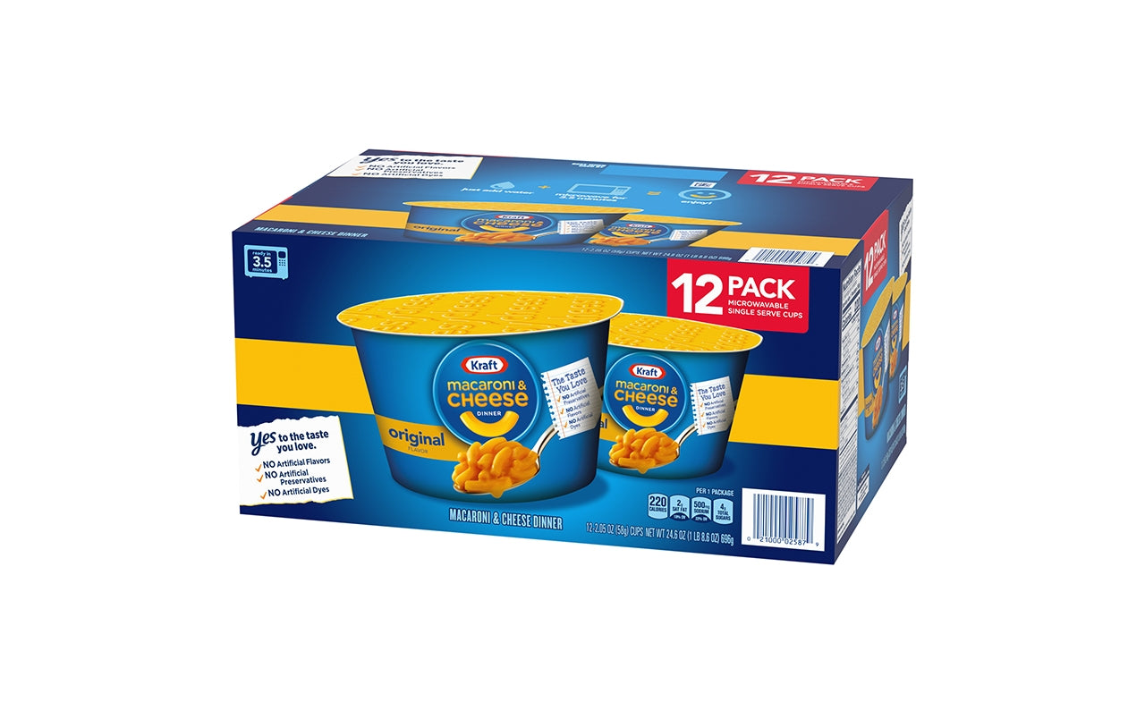 Kraft Easy Mac Original Flavor - 8 Microwaveable Cups (2.05 Oz Each)