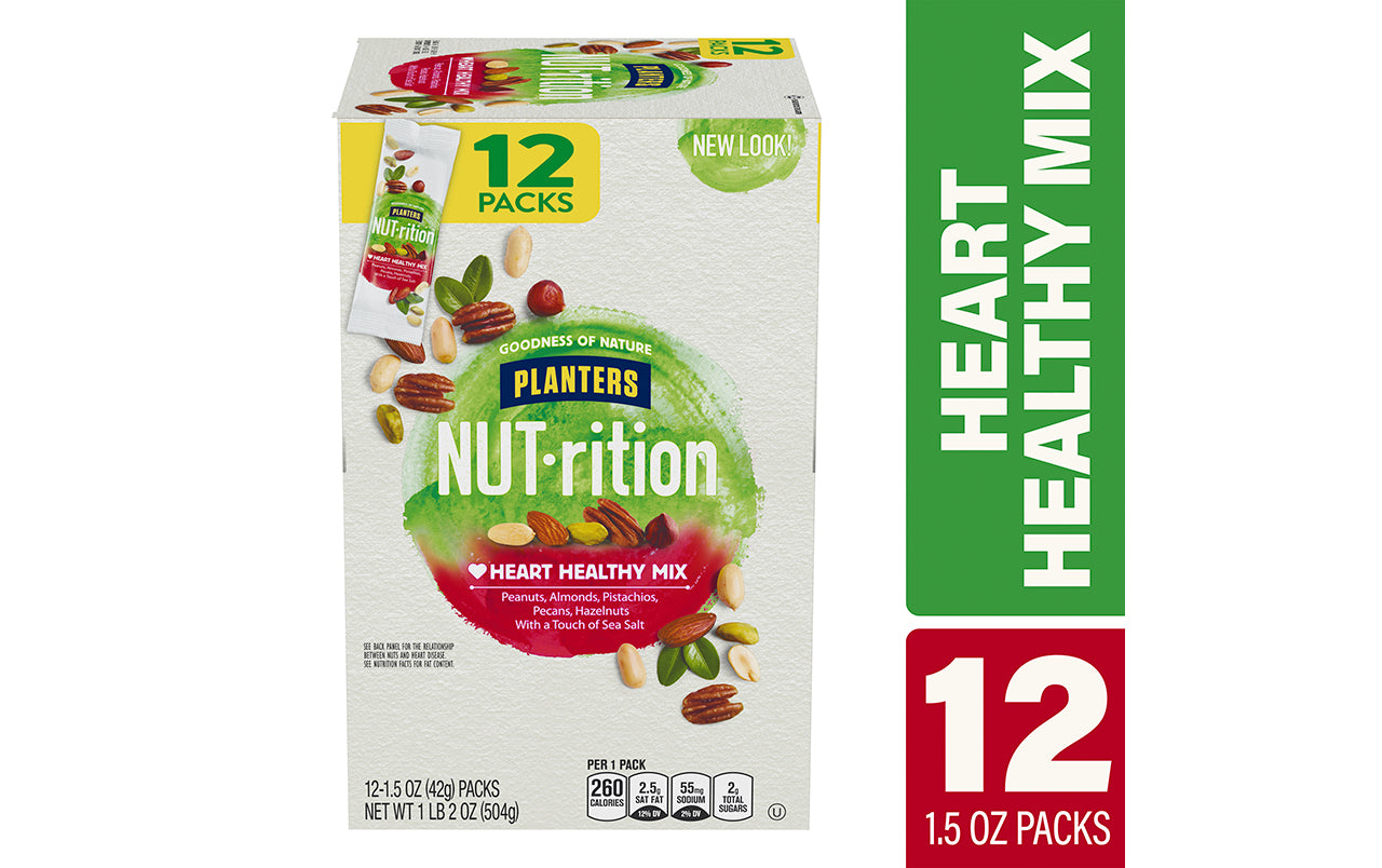 PLANTERS Nut-rition Heart Healthy Nut Mix, 1.5 oz, 12 Count