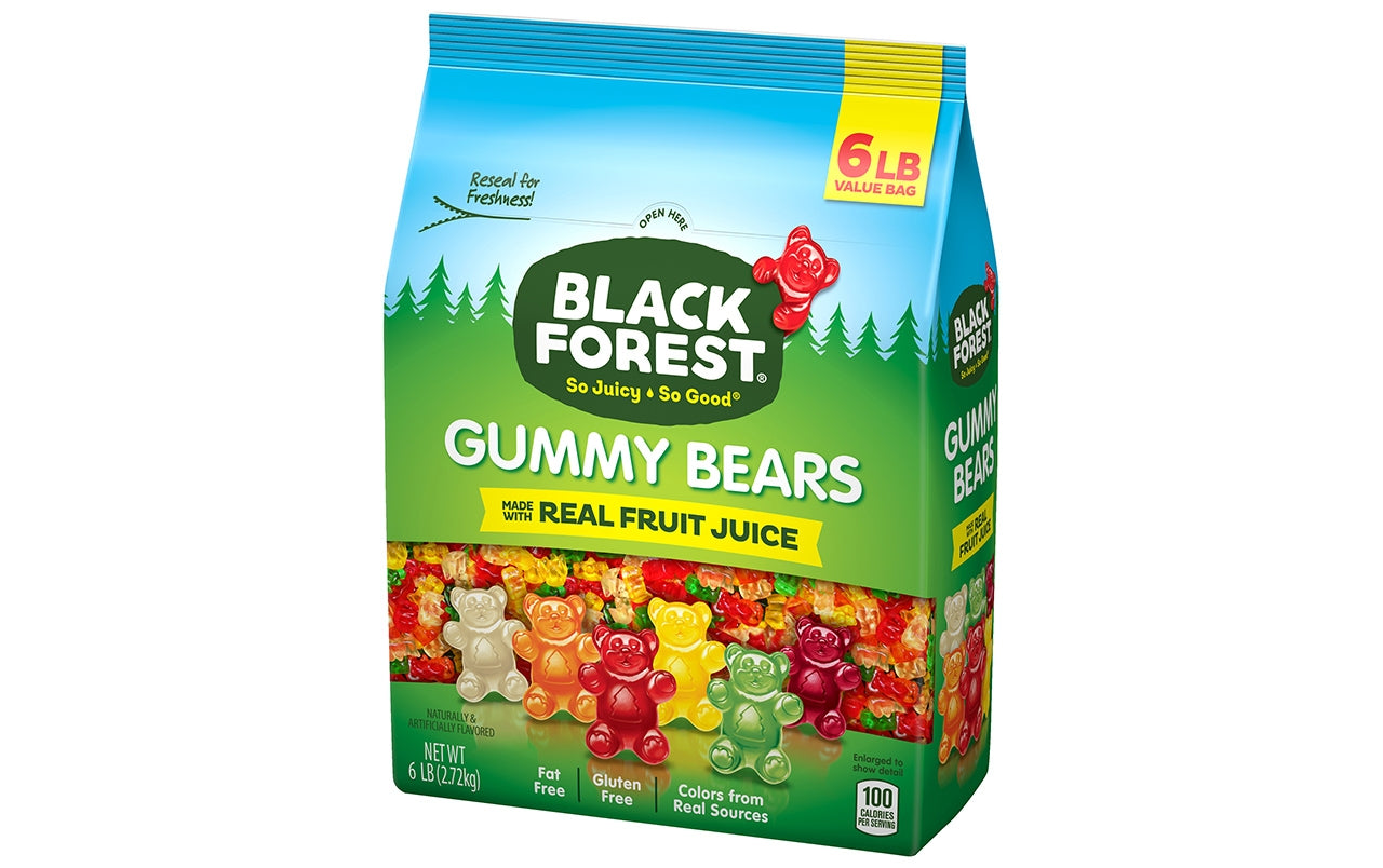 Black Forest Gummy Bears, Back to School Candy, 6 Pound Bulk Bag