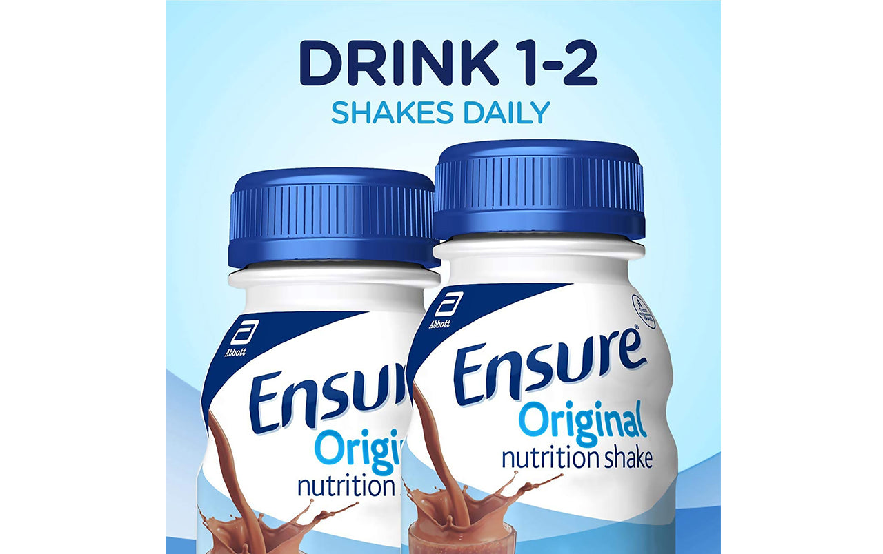 ENSURE Original Milk Chocolate Nutrition Shake, 8 fl oz, 24 Count –