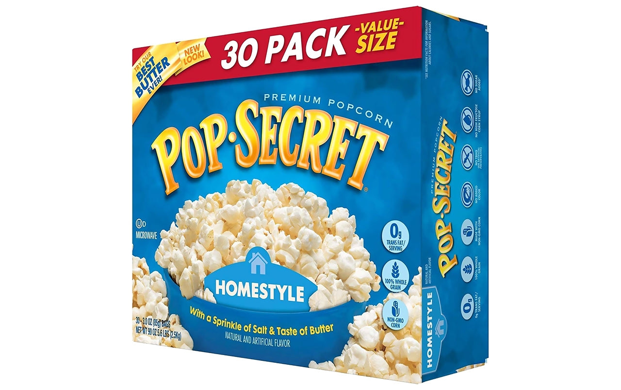 Pop Secret Premium Popcorn Homestyle 3 oz 30 Count