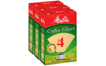 Load image into Gallery viewer, Melitta Coffee Filters #4, 100 Count, 3 Pack
