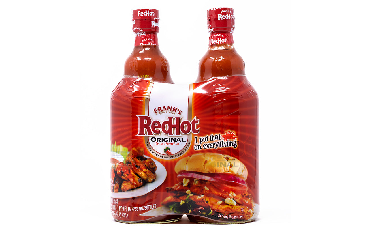 Frank's Red Hot Original Hot Sauce, 25 oz, 2 Pack