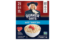 Load image into Gallery viewer, Quaker Oats Quick 1-Minute 100% Whole Grain Oats, 40 oz, 2 Pack
