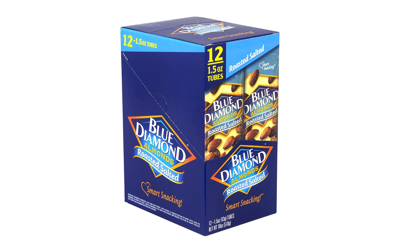 Blue Diamond Roasted Salted Almonds, 1.5 oz, 12 Count