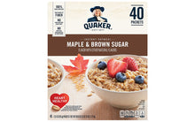 Load image into Gallery viewer, QUAKER Instant Oatmeal Maple &amp; Brown Sugar Packets, 40 Count
