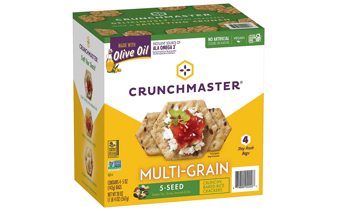 CRUNCHMASTER 5-Seed Multi-Grain Crunchy Oven Baked Crackers, 20 Ounce