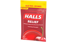 Load image into Gallery viewer, HALLS Cough Suppressant Cherry Cough Drops Triple Soothing Action, 200 Count
