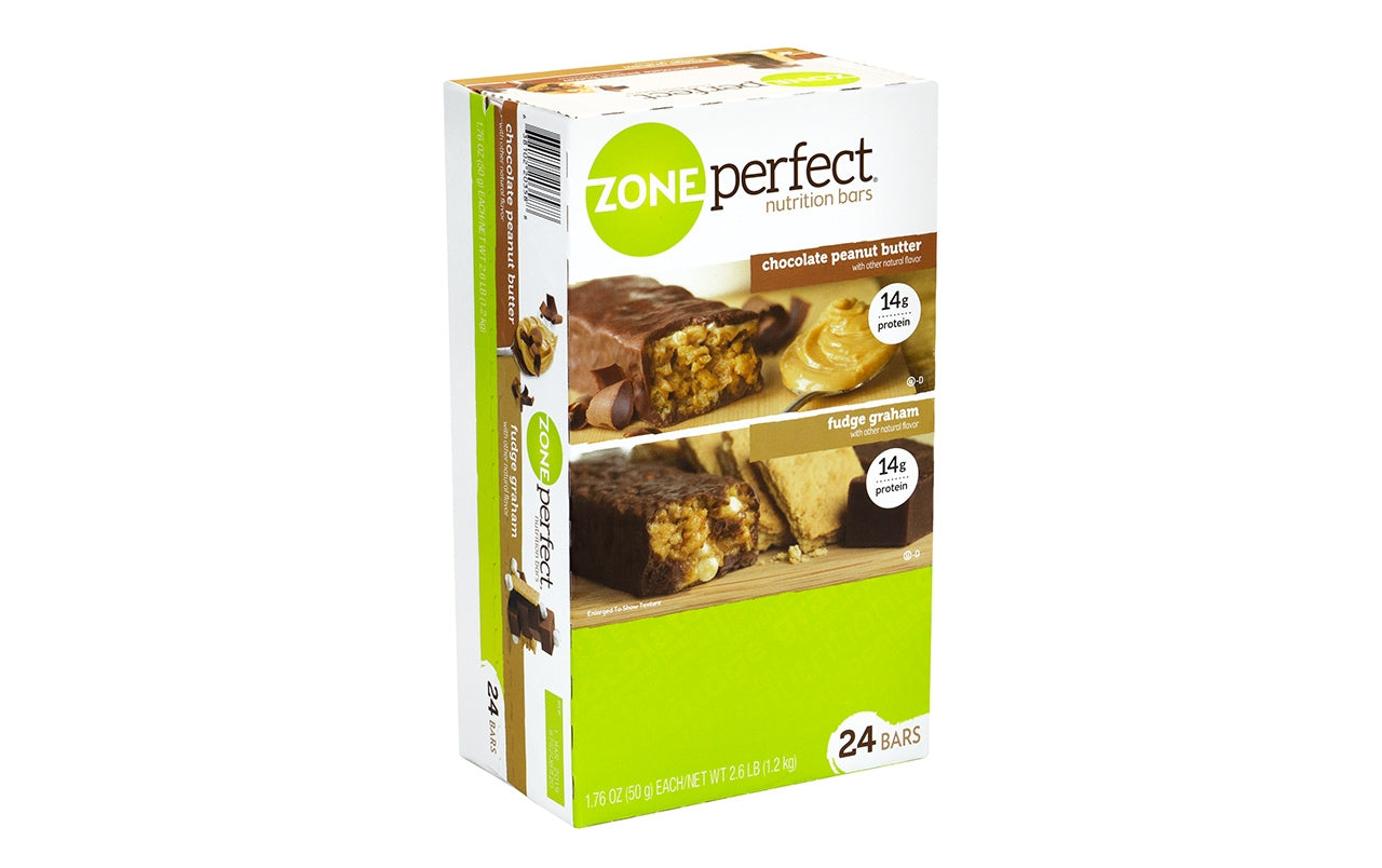 ZonePerfect Nutrition Bars Chocolate Peanut Butter & Fudge Graham, 1.58 oz, 24 Count