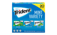 Load image into Gallery viewer, TRIDENT Sugar-Free Gum Mint Variety, 14 Pieces, 20 Count
