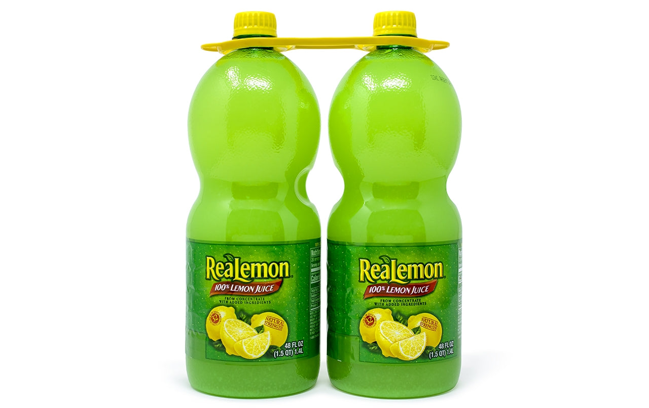 REALEMON 100% Lemon Juice from Concentrate, 48 oz, 2 Pack