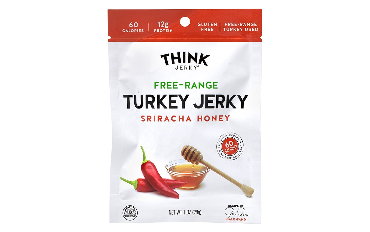 THINK JERKY Sriracha Honey Turkey Jerky, 1 oz, 12 Count