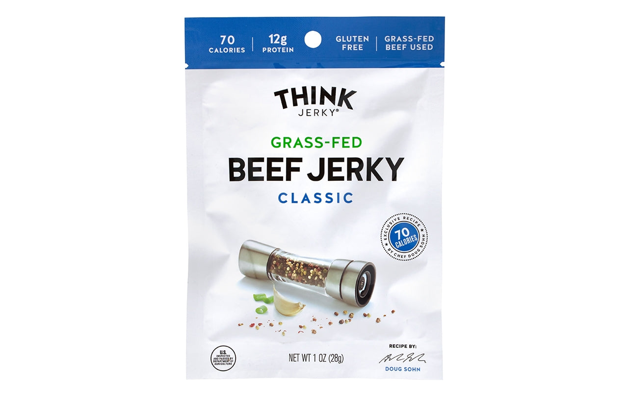 THINK JERKY Classic Beef Jerky, 1 oz, 12 Count