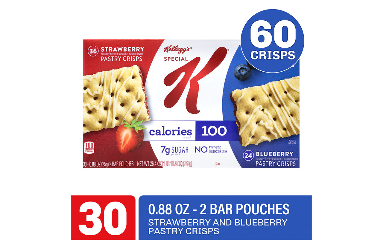 SPECIAL K Pastry Crisps Variety Pack, 60 Count