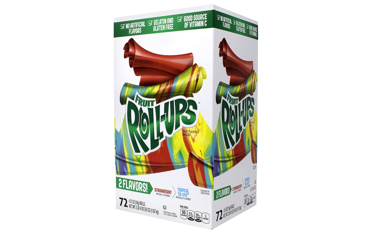 FRUIT ROLL-UPS Fruit Flavored Snacks, 0.5 oz, 72 Count