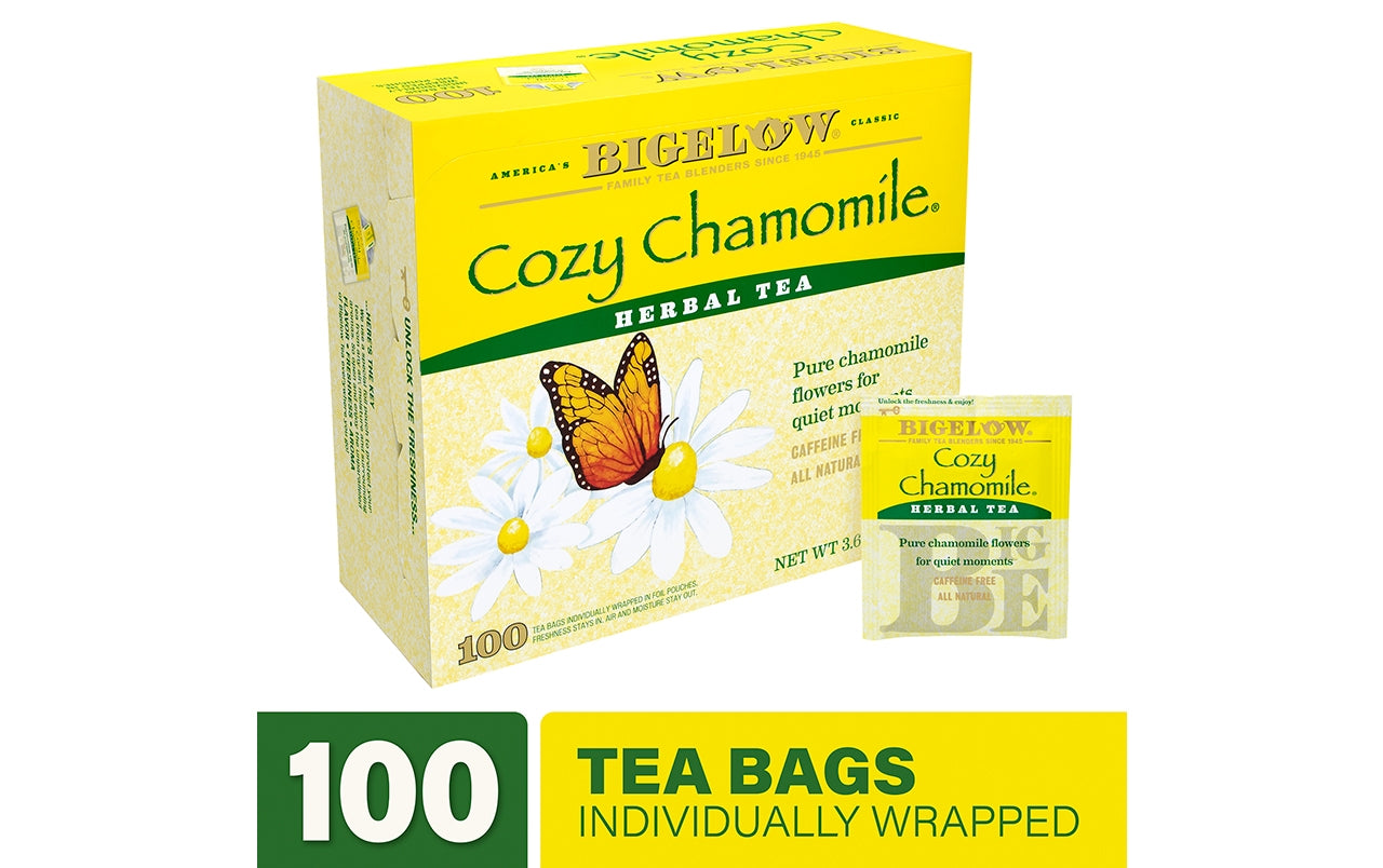 BIGELOW Cozy Chamomile Tea, 100 Count
