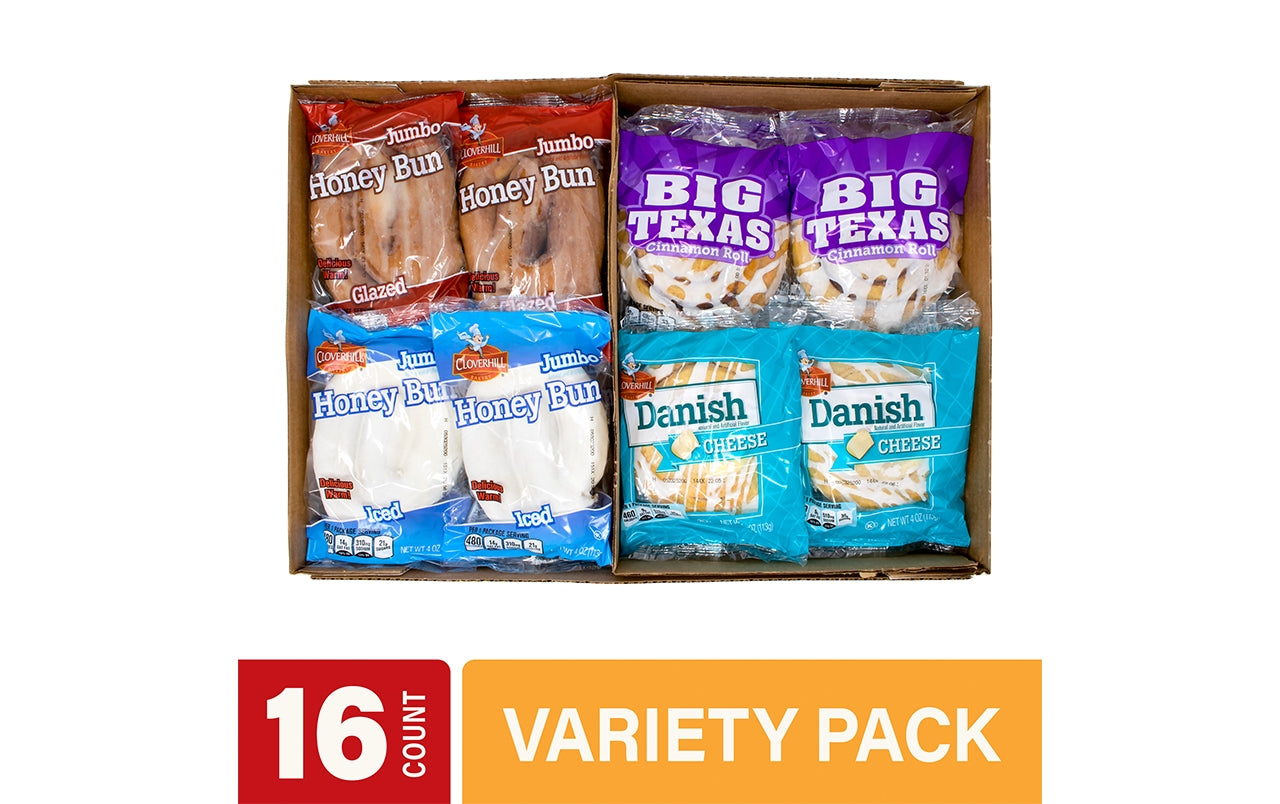 CLOVERHILL Ultimate Pastry Variety Pack, 4 oz, 16 Count