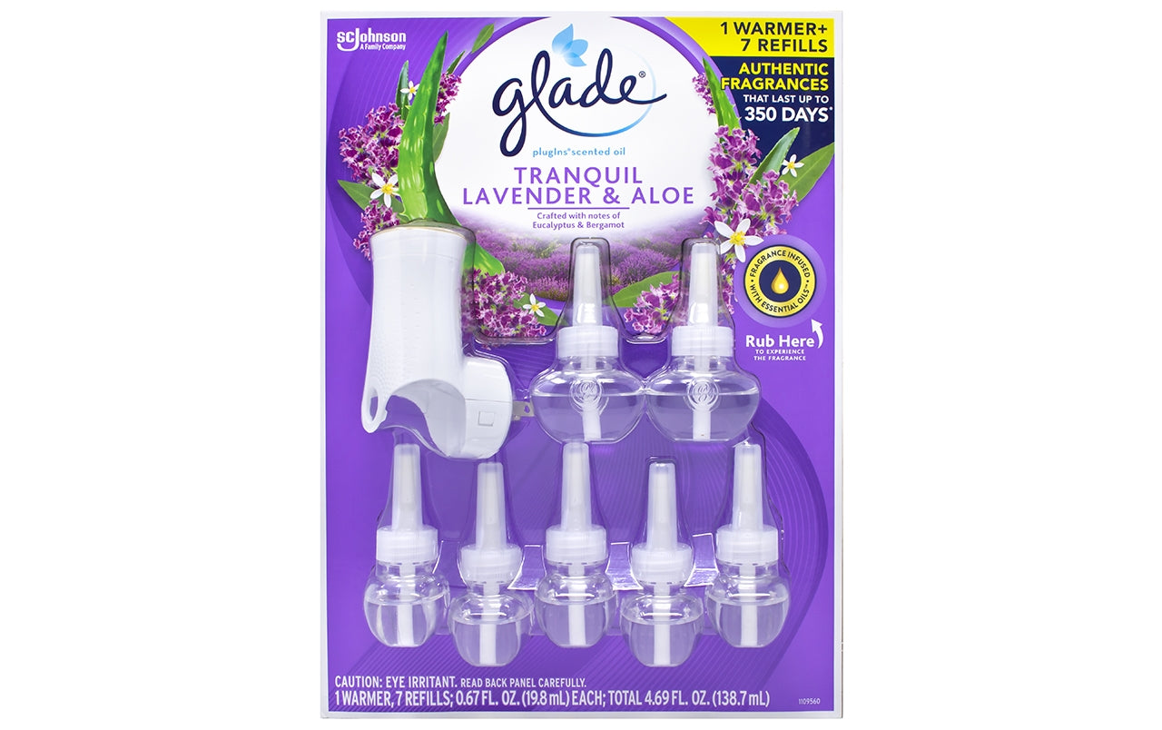 GLADE PLUGINS Tranquil Lavender and Aloe Plug, 8 Count