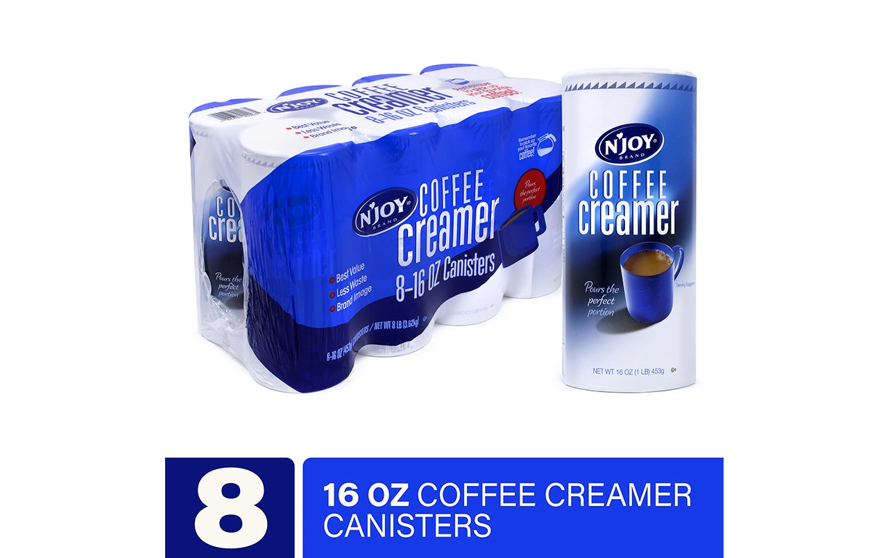 N'JOY Non-Dairy Coffee Creamer , 16 oz, 8 Count
