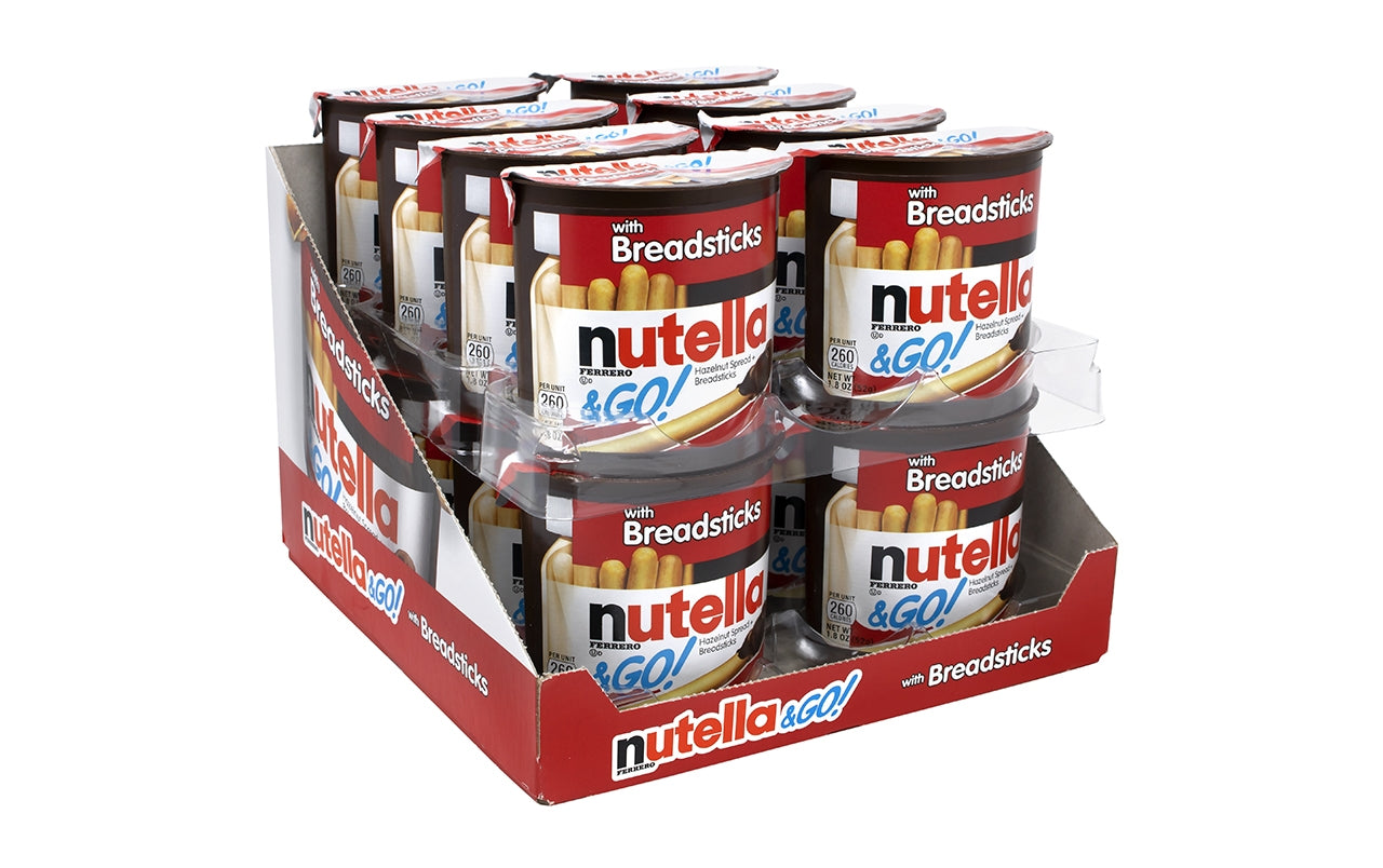 NUTELLA & GO 16 INDIVIDUAL PACKS HAZELNUT SPREADS WITH BREADSTICKS 28.8 OZ