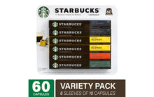 Load image into Gallery viewer, STARBUCKS by Nespresso Pods Variety Pack, 10 Count, 6 Pack
