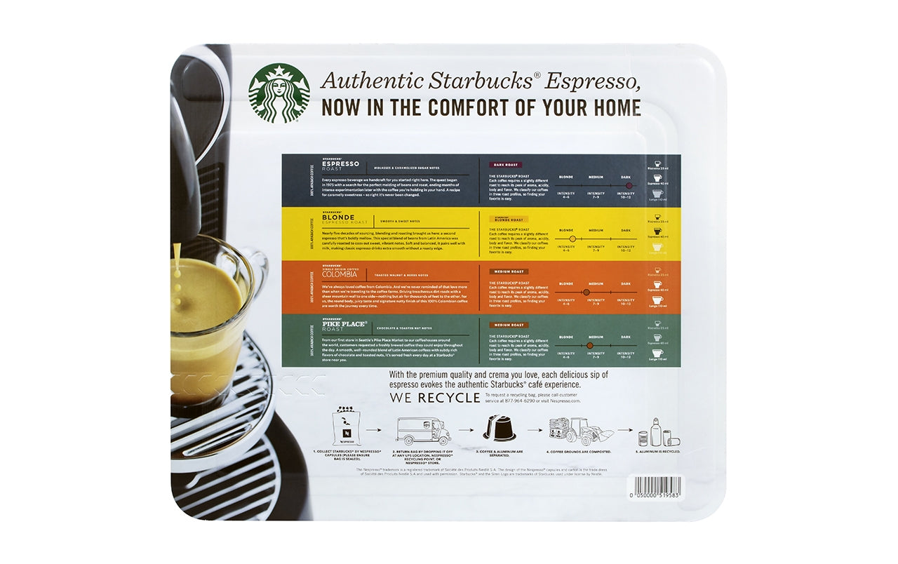 STARBUCKS by Nespresso Pods Variety Pack, 10 Count, 6 Pack