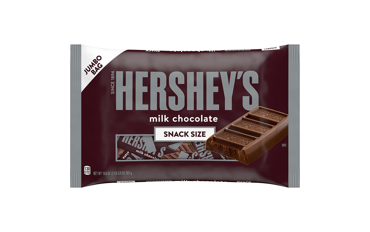HERSHEY'S Snack Size Milk Chocolate Bars, 19.8 oz