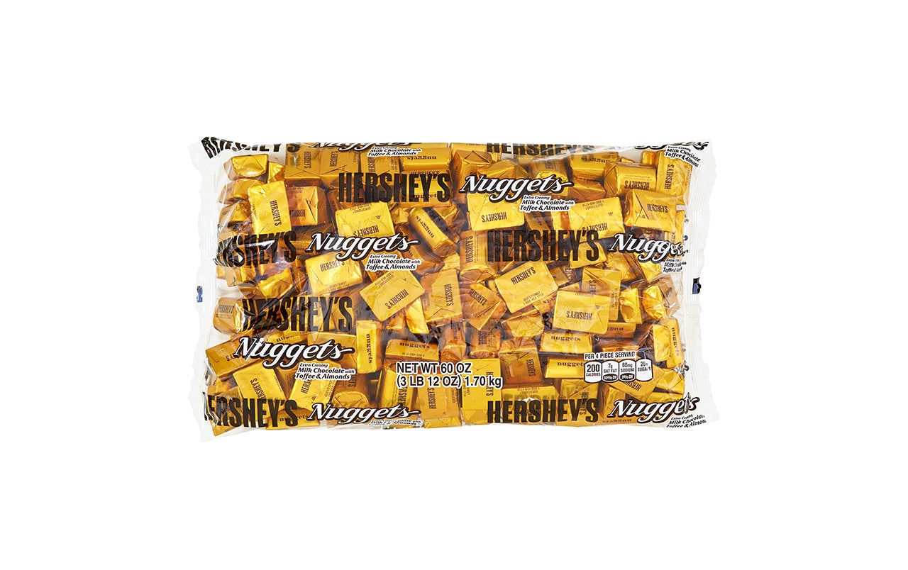 HERSHEY'S NUGGETS Milk Chocolate with Toffee and Almonds, 60 oz