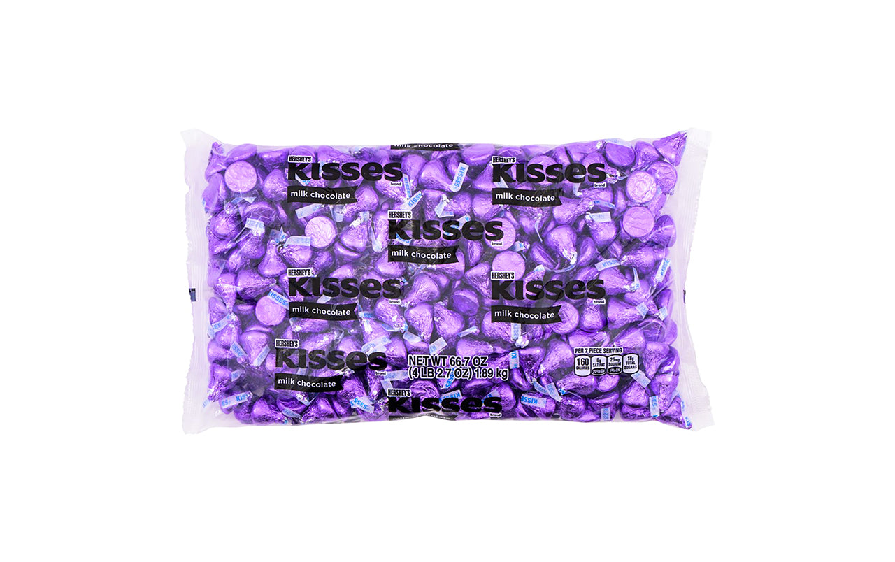 KISSES Milk Chocolates, Purple, 66.7 oz