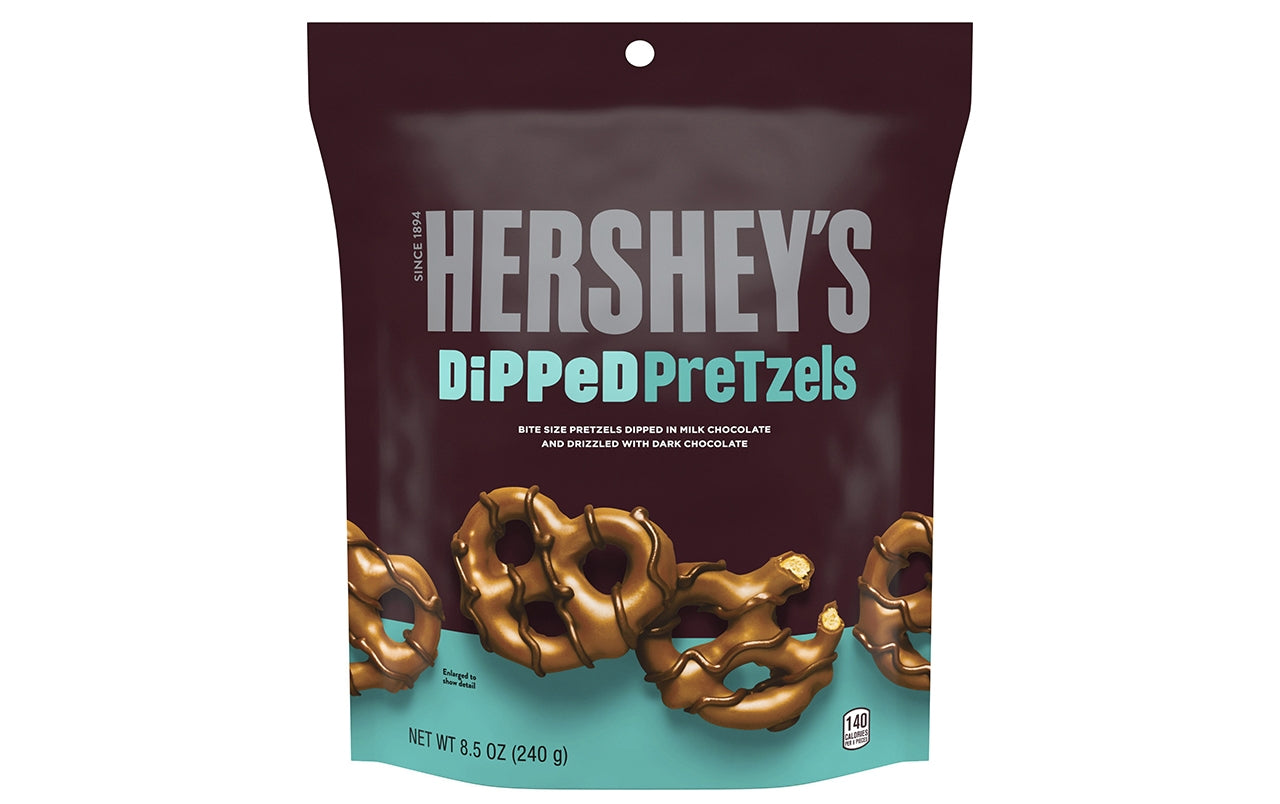HERSHEY'S Dipped Pretzels, 8.5 oz, 6 Count