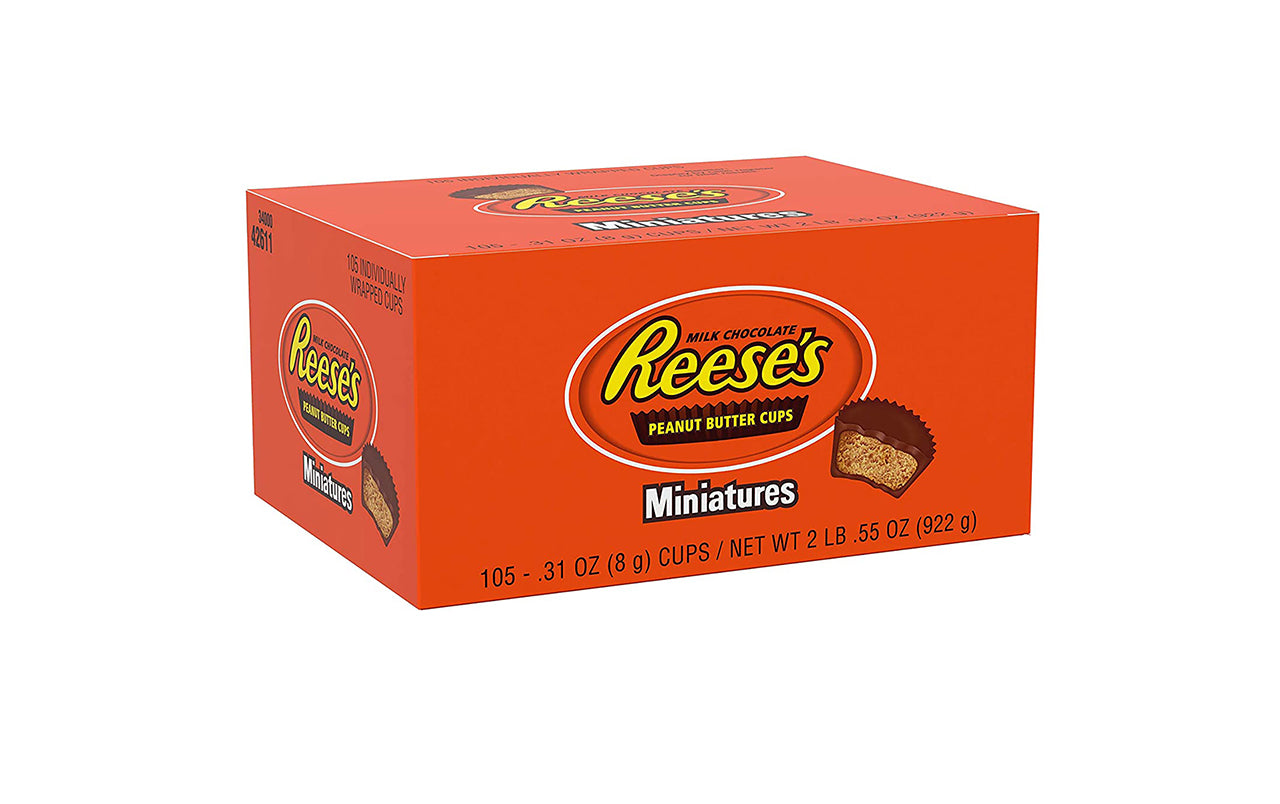 Reese's Peanut Butter Cup, Miniature Size - 105 count box