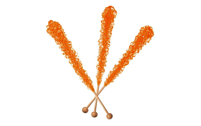 Orange Rock Candy Sticks, 36 count