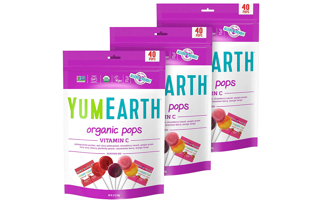 YumEarth Organic Vitamin C Lollipops, 8.5 oz, 3 Pack