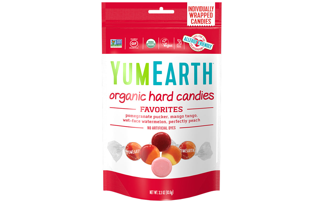 YumEarth Organic Favorite Fruit Hard Candies, 3.3 oz, 3 Pack