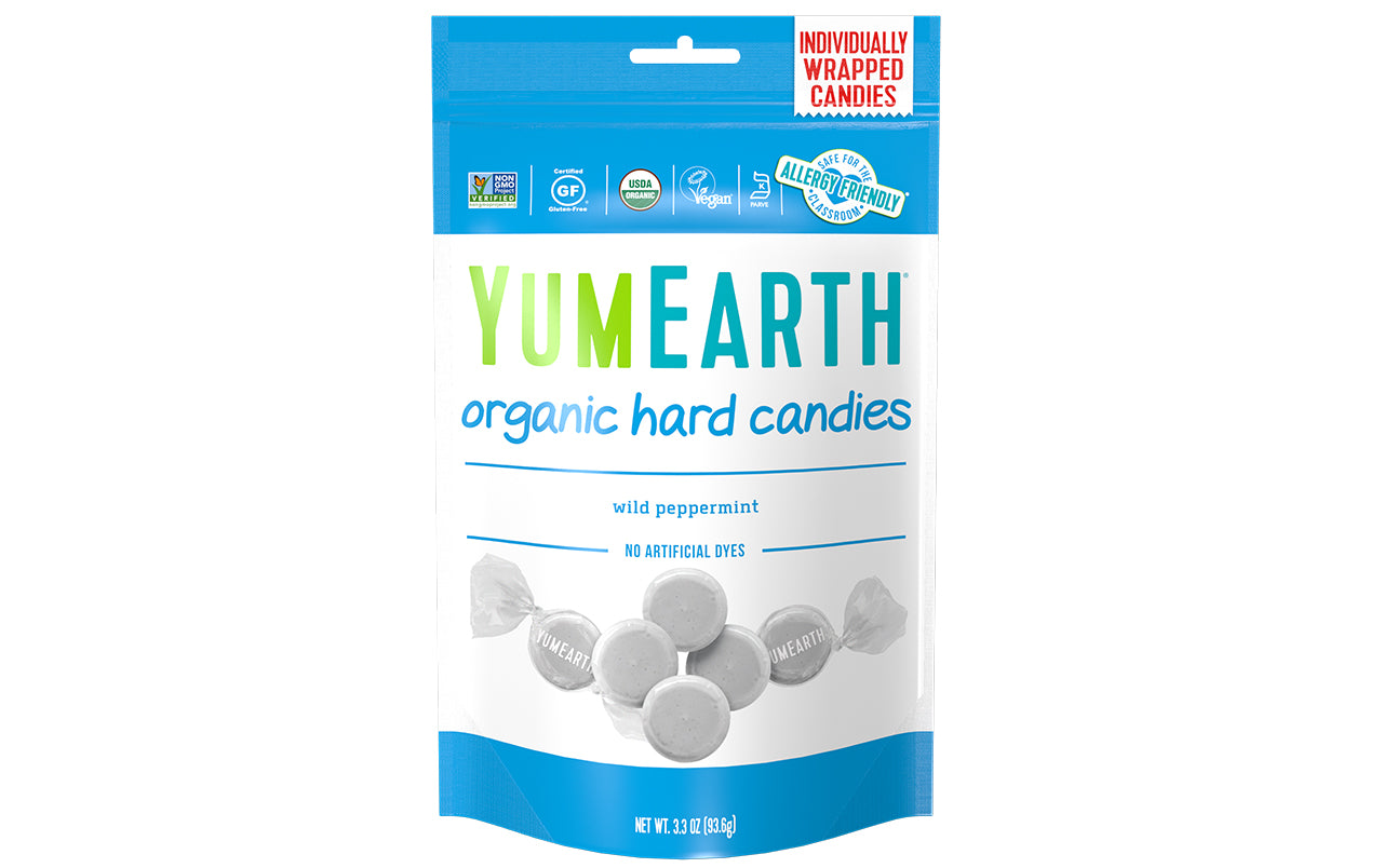 YumEarth Organic Wild Peppermint Hard Candies, 3.3 oz, 3 Pack