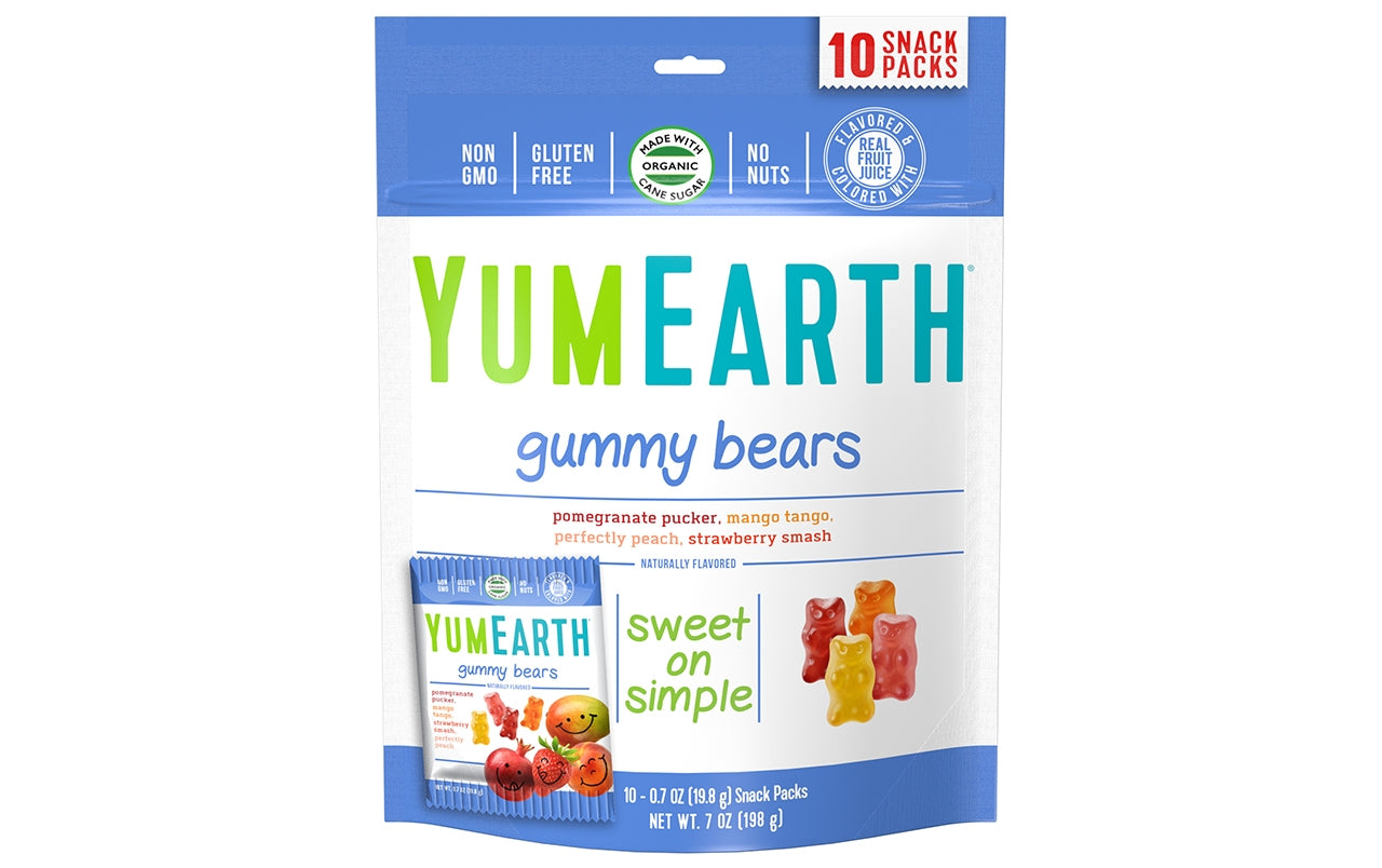 YumEarth Gummy Bears, 10 Count, 3 Pack
