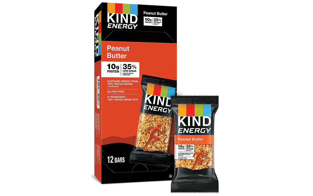 KIND Energy Bars Peanut Butter, 1.76 oz, 12 Count