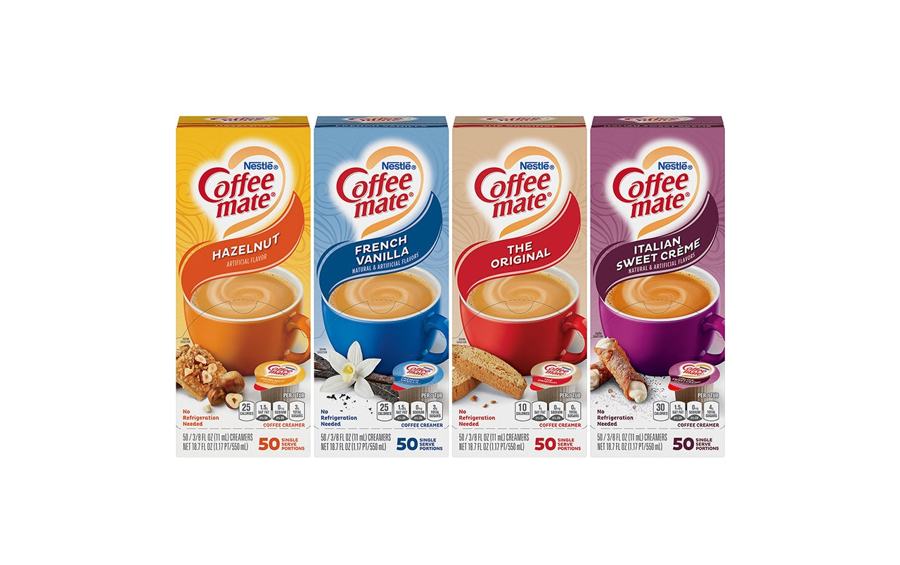 COFFEE-MATE Singles Variety Pack, 50 Count, 4 Pack