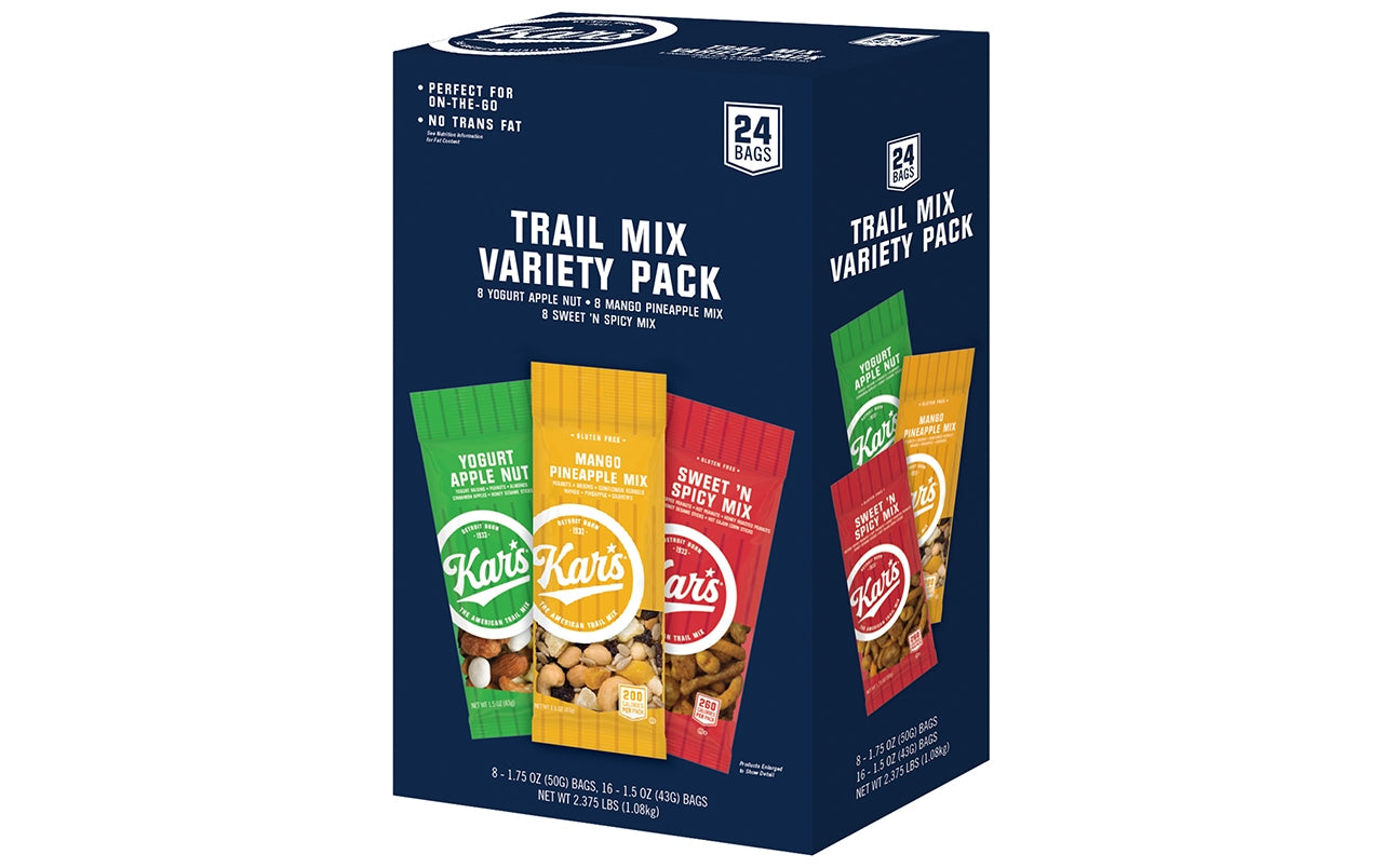 KAR'S Trail Mix Mixed Nuts Variety Pack, 24 Count