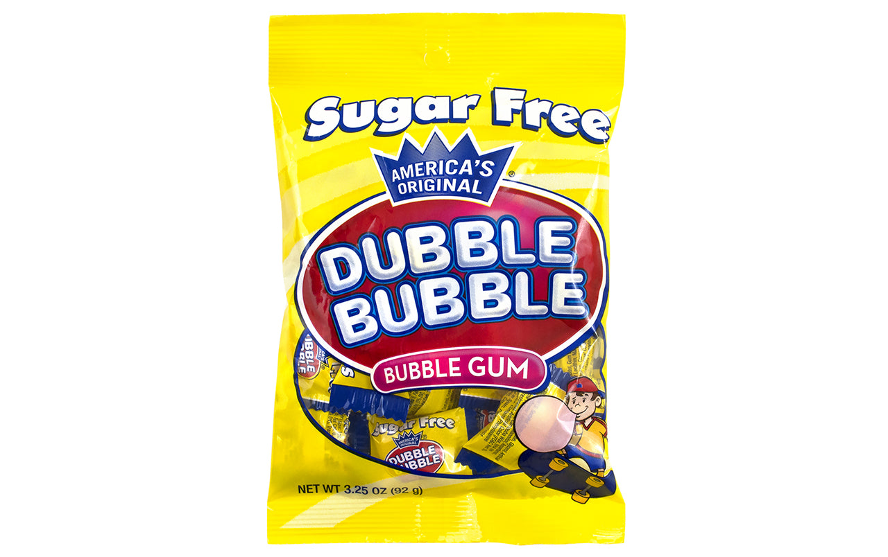 Dubble Bubble Sugar-Free Bubble Gum, 3.25 oz, 12 Count