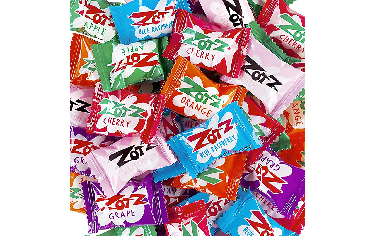 Zots Fizz Power Candy Assorted, 425 Count, 5 lb