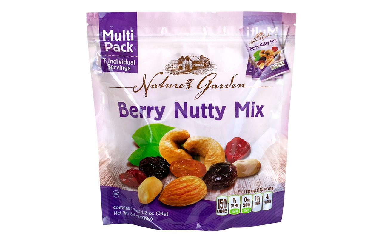 NATURE'S GARDEN Berry Nutty Mix Multipack, 7 Count, 6 Pack