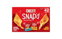 Load image into Gallery viewer, CHEEZ-IT Snap&#39;d Cheesy Baked Snack Variety Pack, 0.75 oz, 42 Count, 2 Pack
