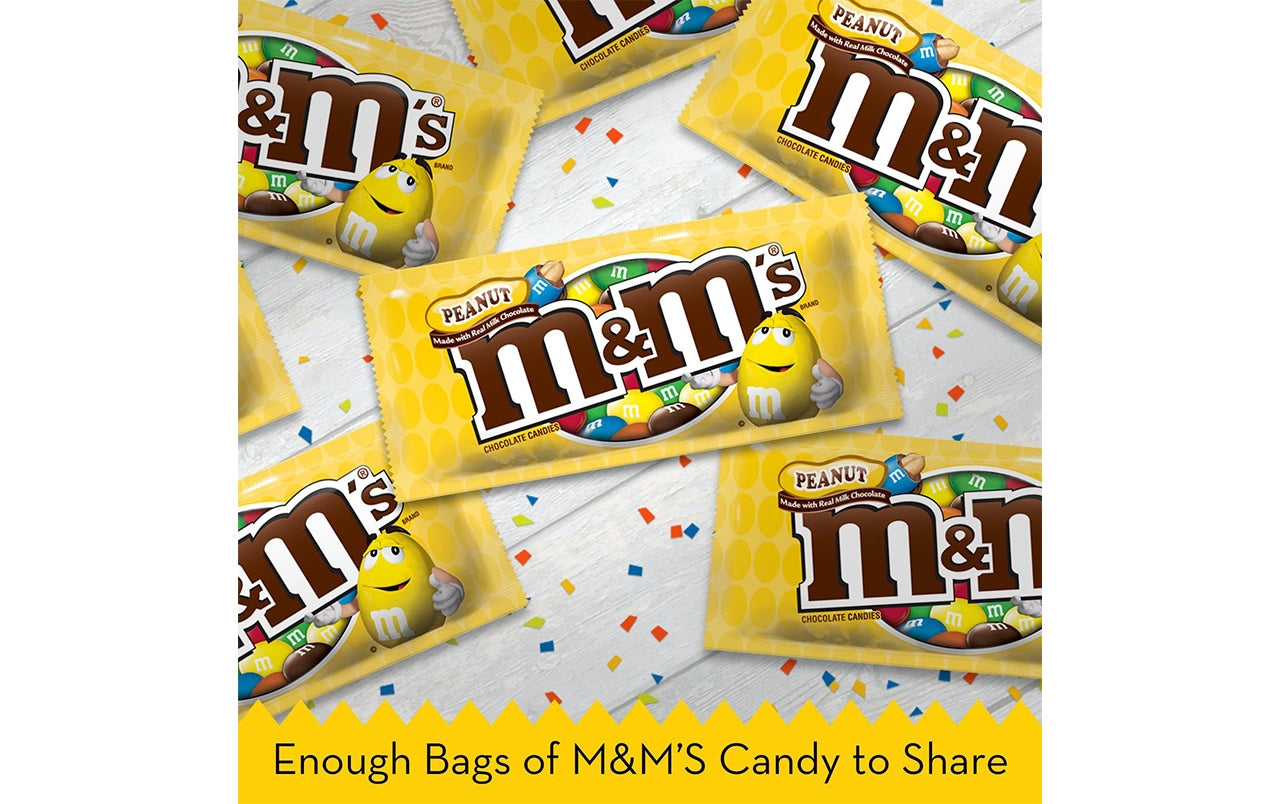 M&M's Peanut Milk Chocolate Candy, Full Size - 1.74 oz Pouch