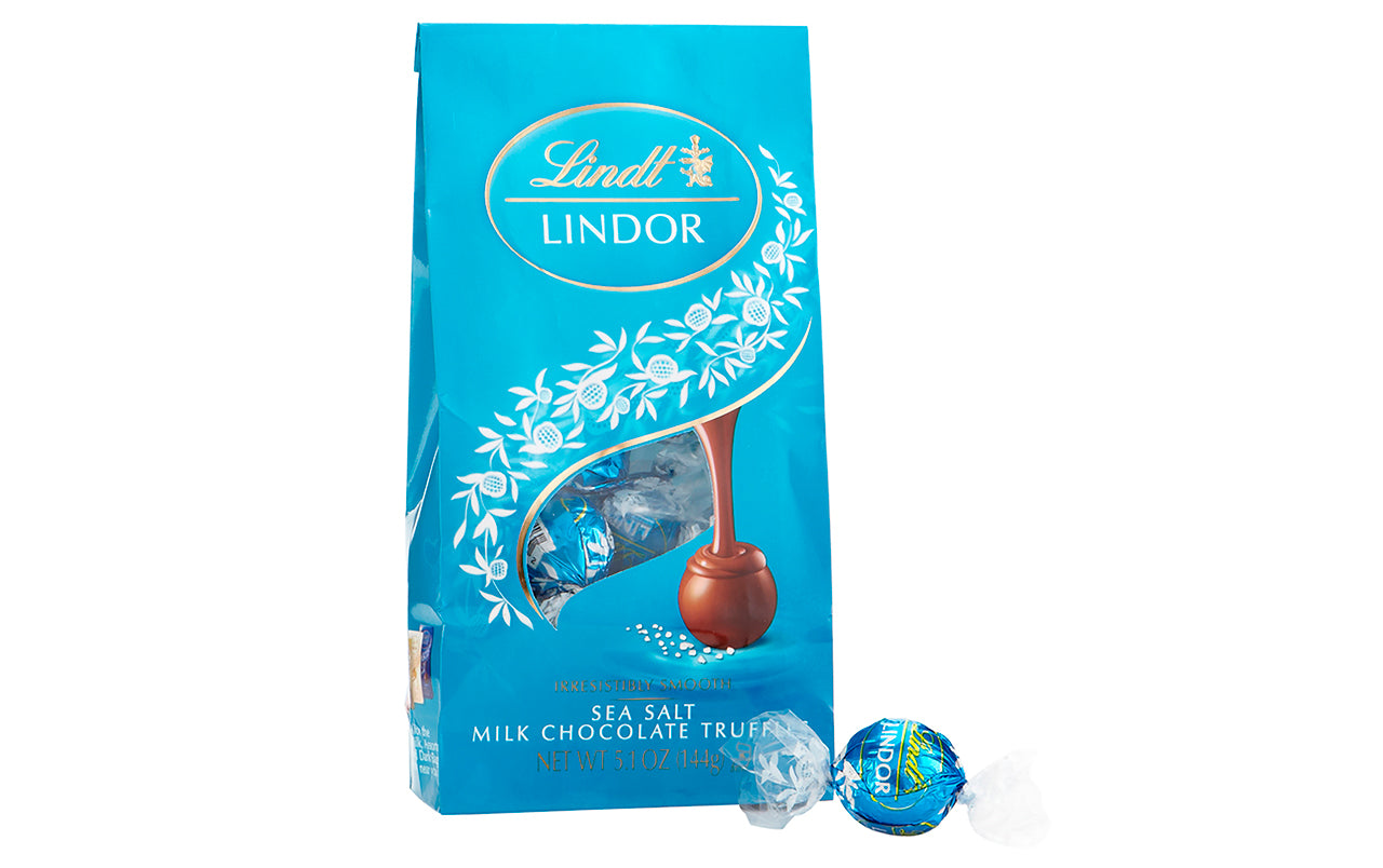 Lindor Milk Chocolate w/ Sea Salt Truffles, 5.1 oz, 3 Pack