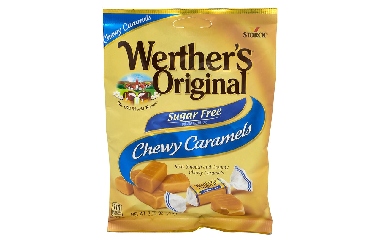 Werther's Original Chewy Caramels Sugar Free, 2.75 oz, 3 Pack