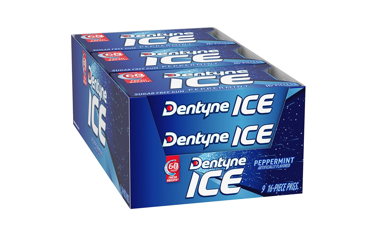 Dentyne Ice Peppermint Sugar-Free Gum, 16 Piece, 9 Count
