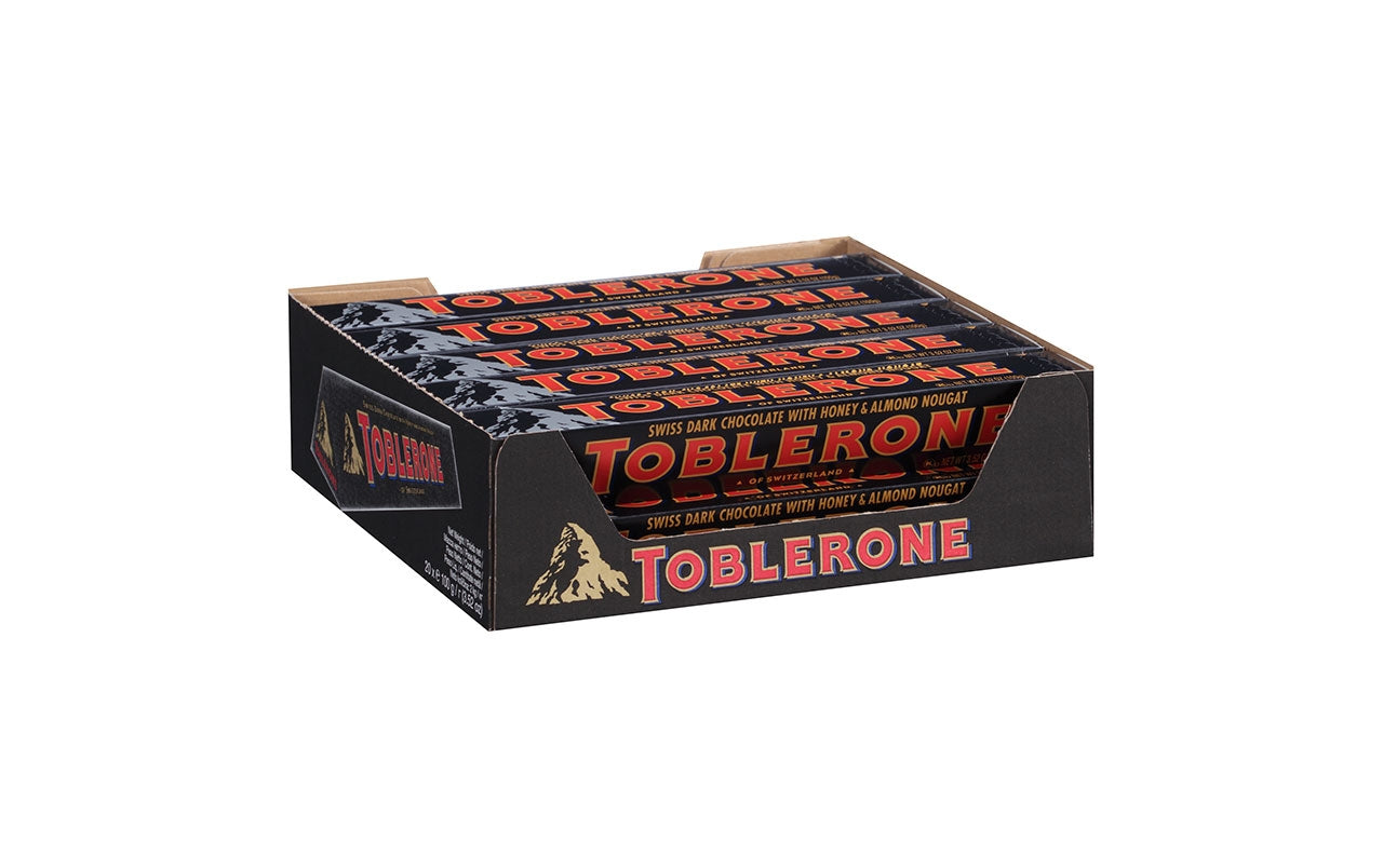Toblerone Dark Chocolate Bar, 3.5 oz, 20 Count