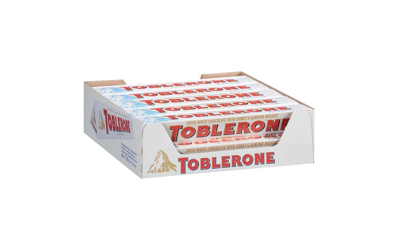 Toblerone White Chocolate Bar, 3.5 oz, 20 Count
