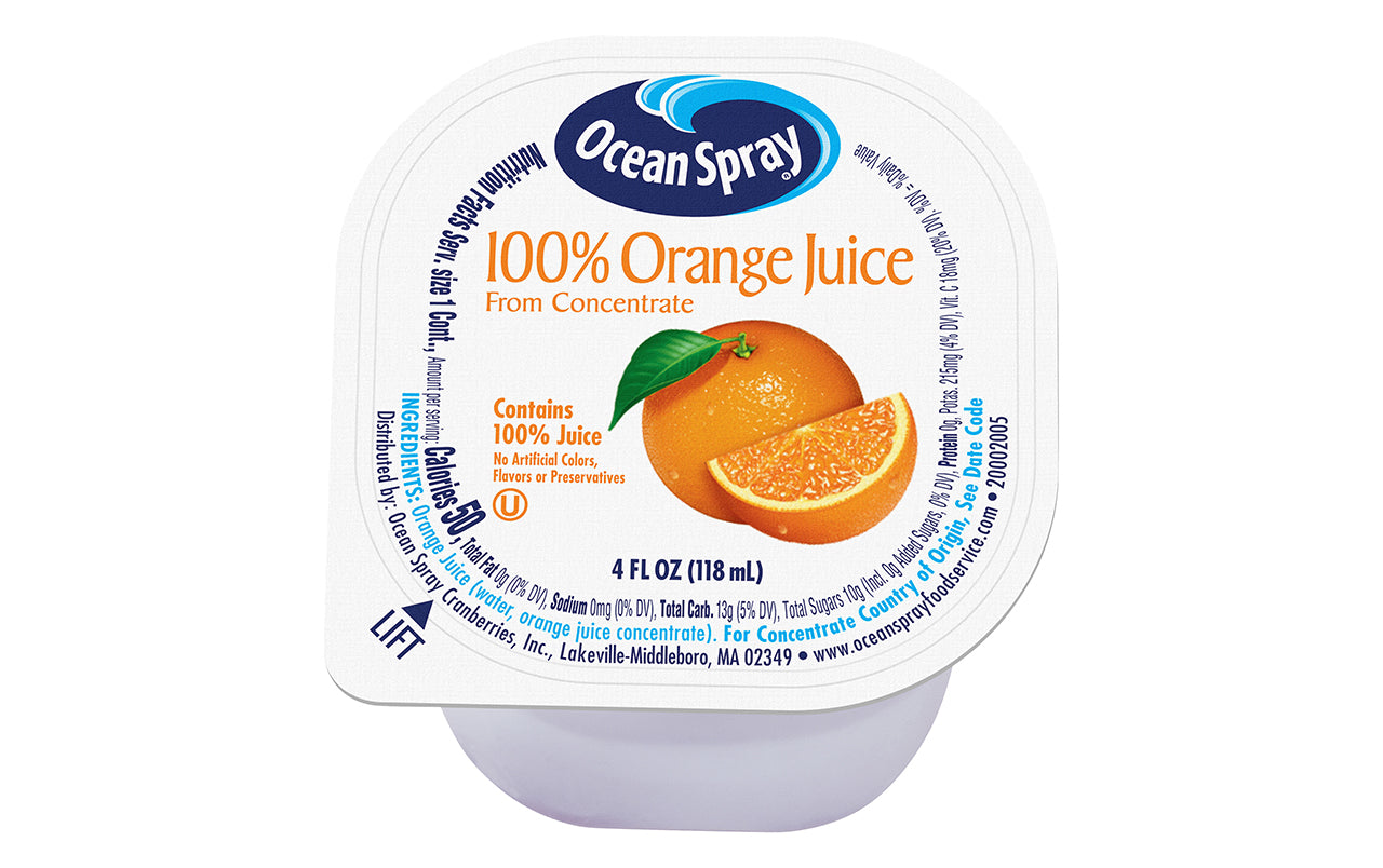 OCEAN SPRAY 100% Orange Juice Cups, oz, 48 Count